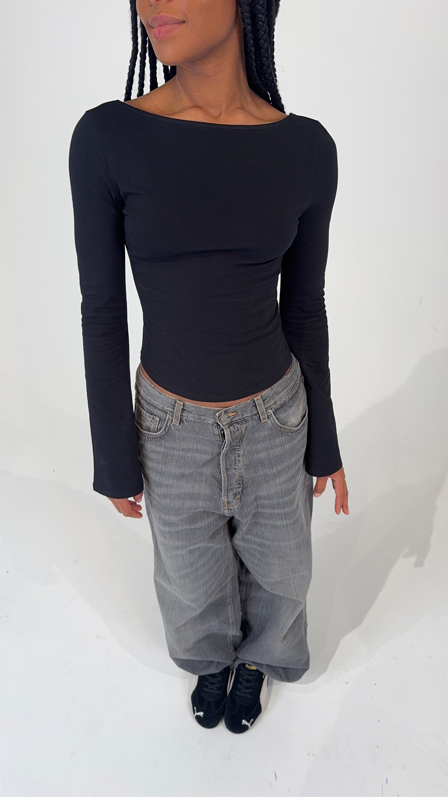 backless longsleeve black