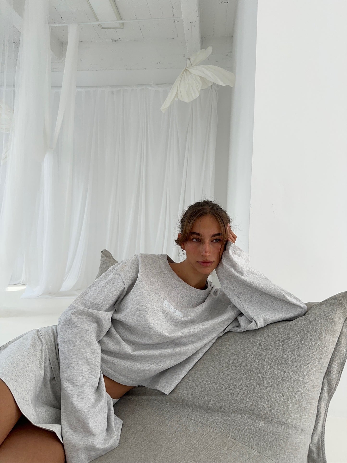 Melange Skirt Set