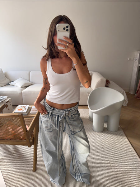 Scoop Tank White | Double Layer Modal | Nom Originals