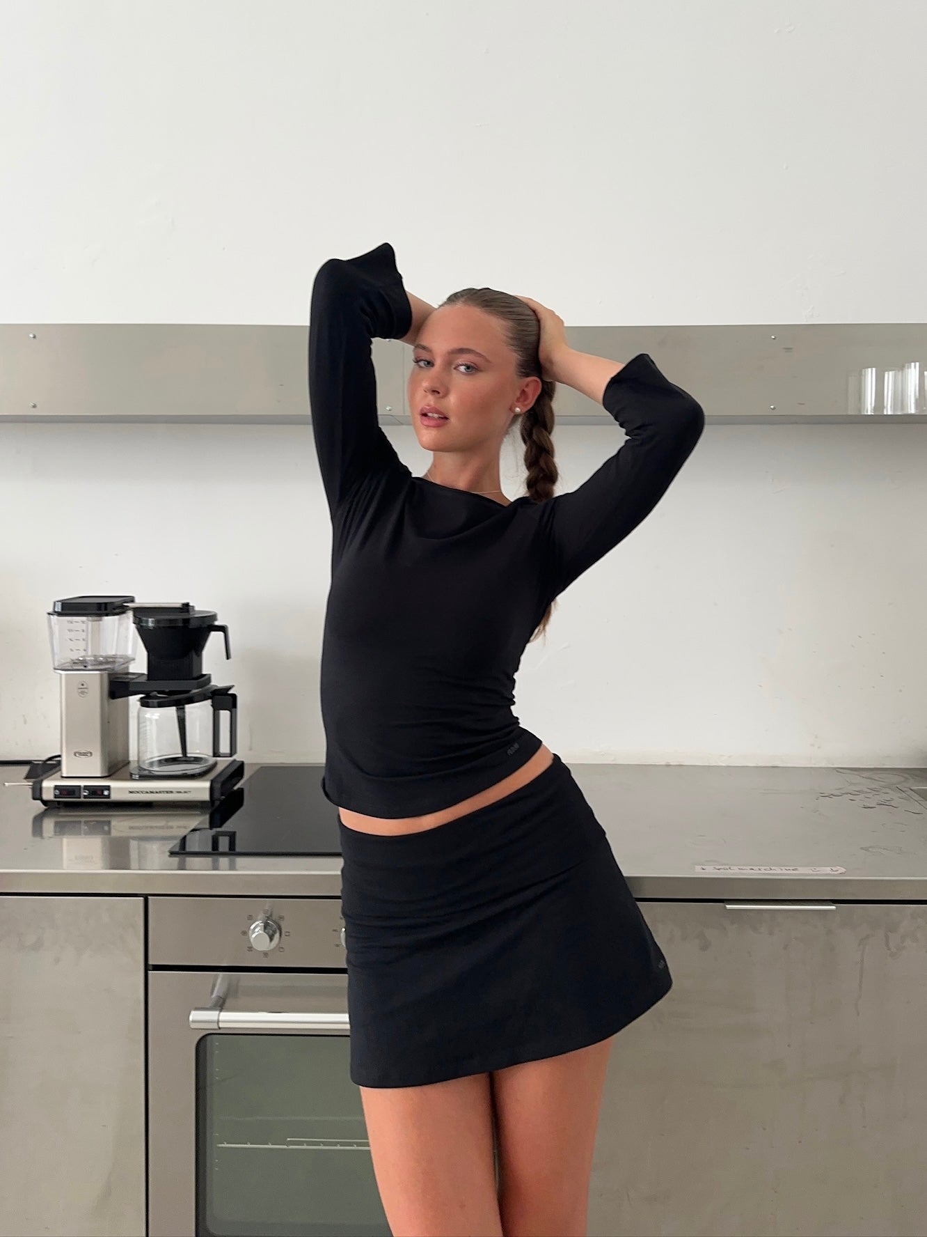 soft skirt black