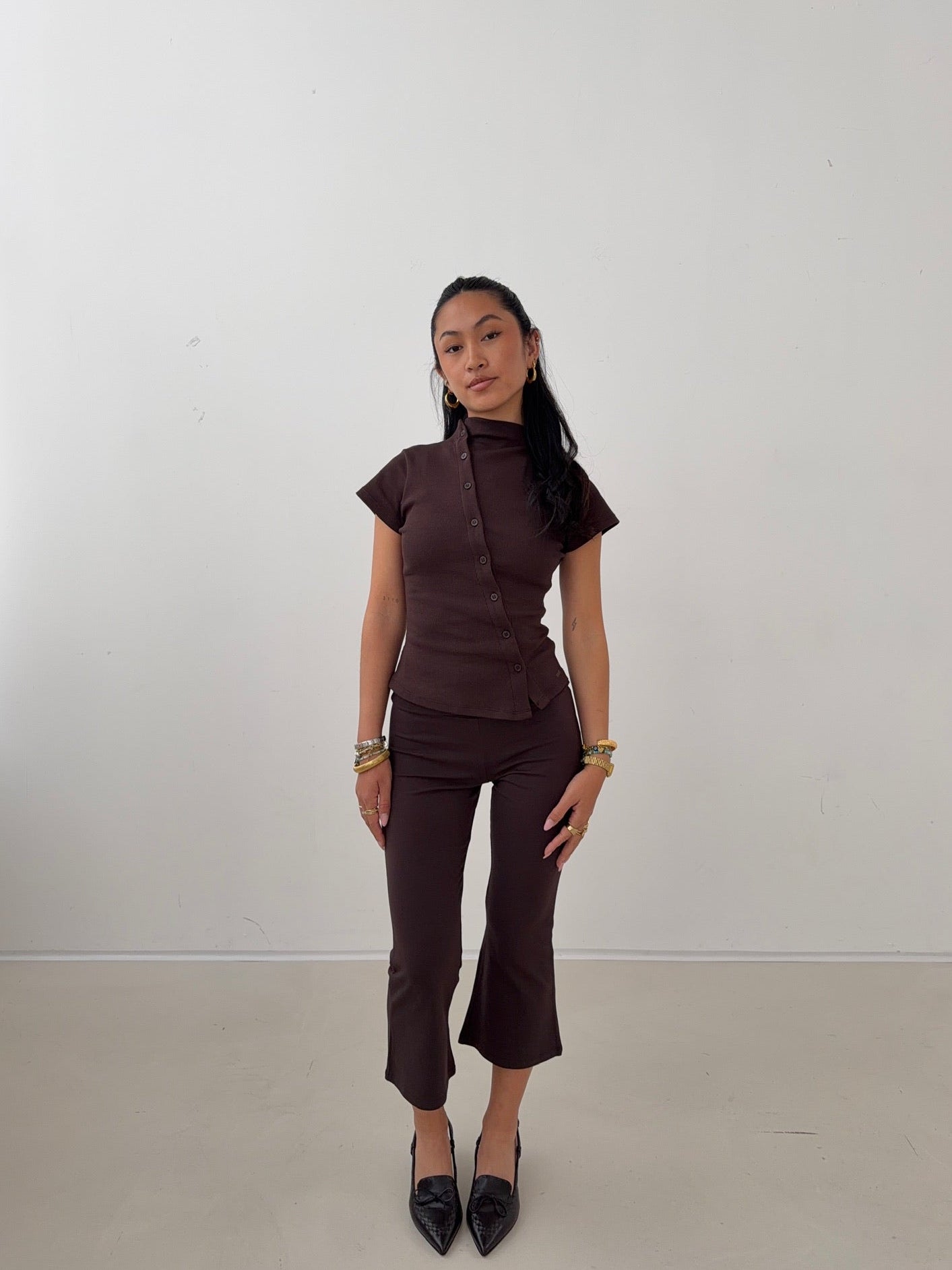 Capri Pants Cocoa | Flared Soft Fit | Nom Originals