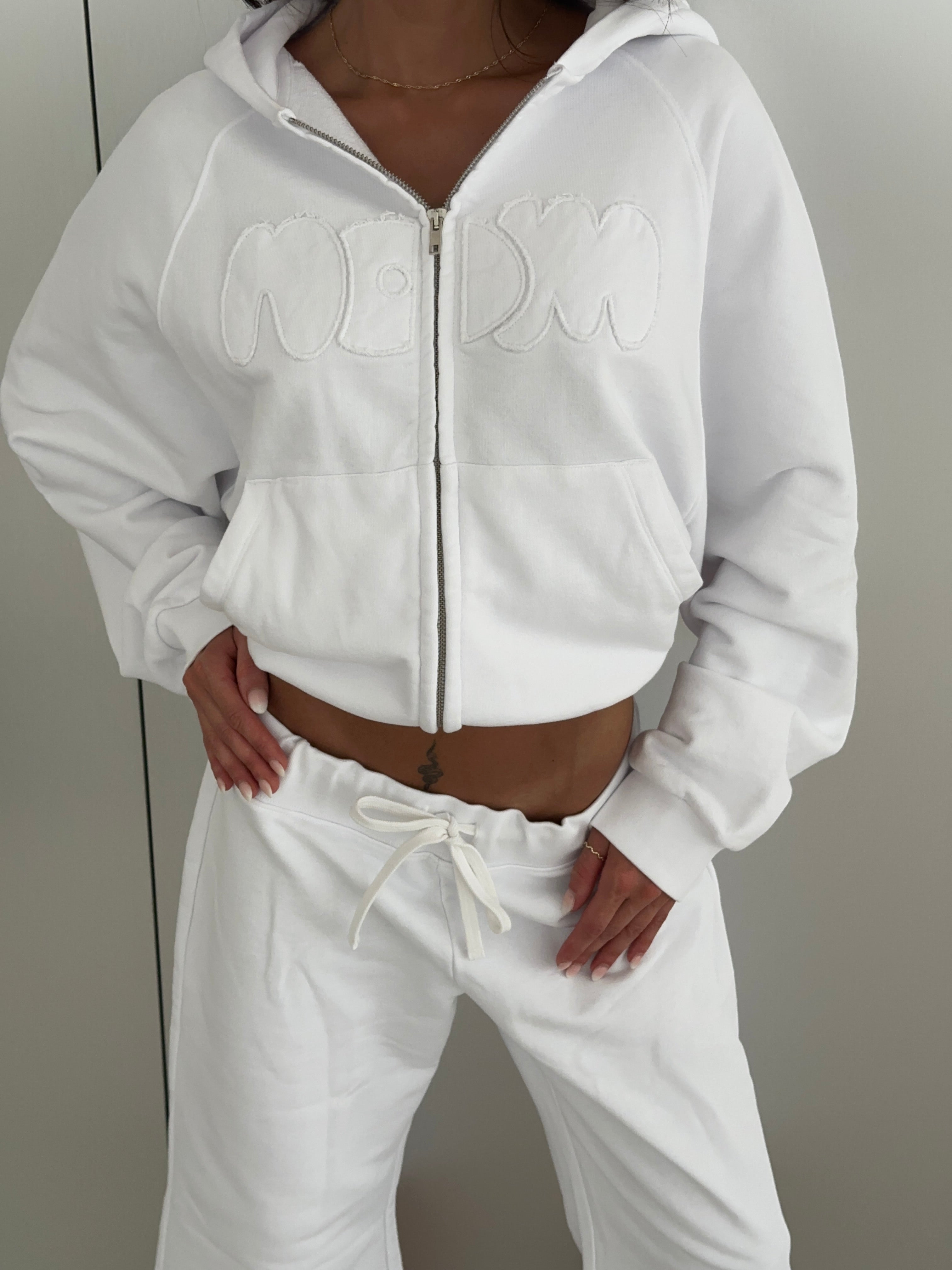 White Zip Set | Organic Cotton | Nom Originals