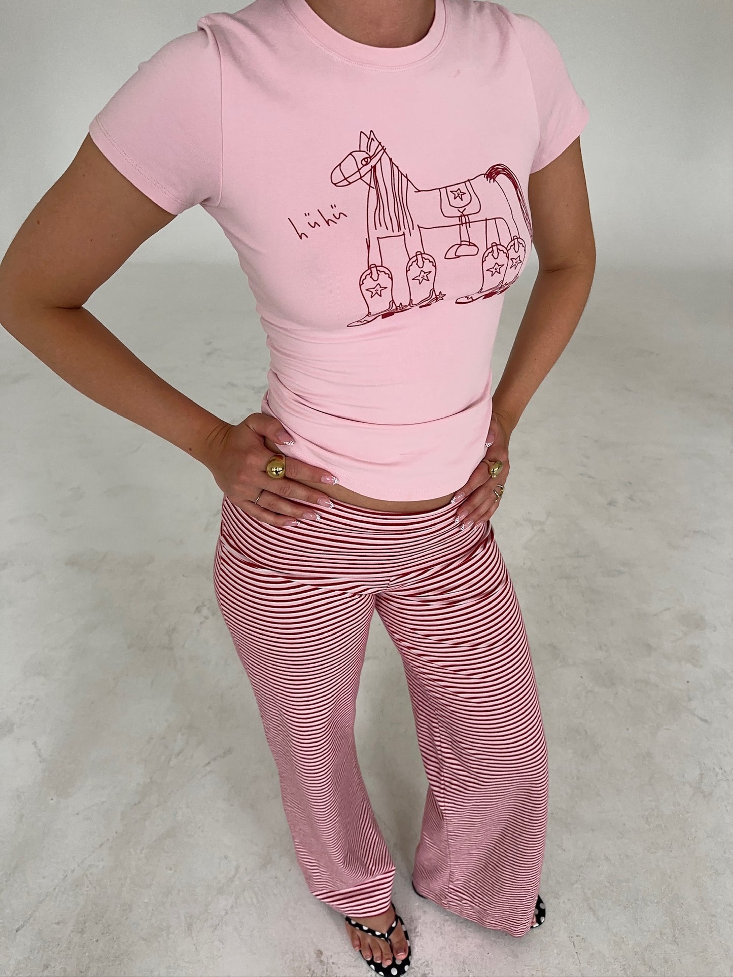 soft tee long cherry blossom horse