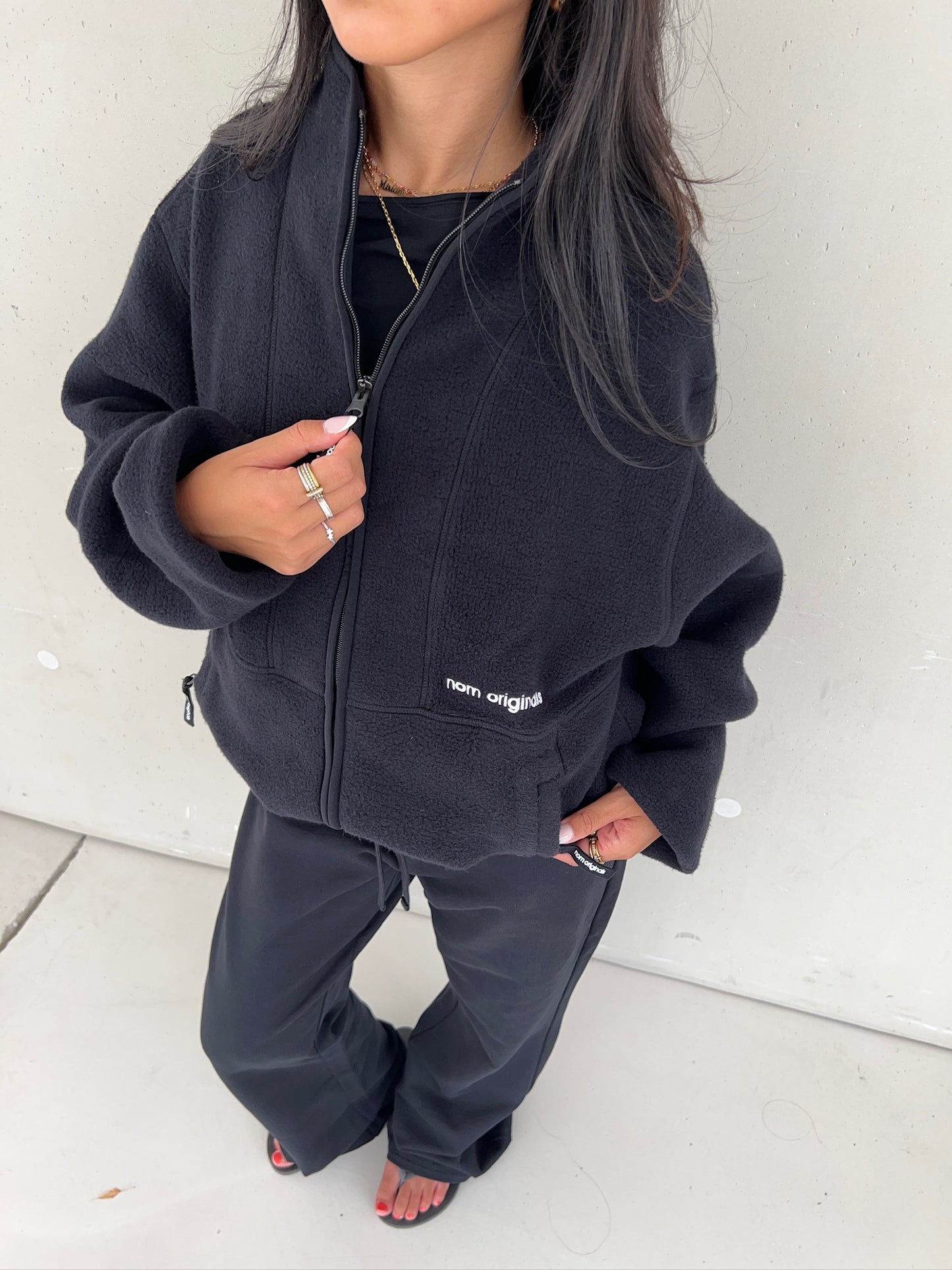 fleece jacket black