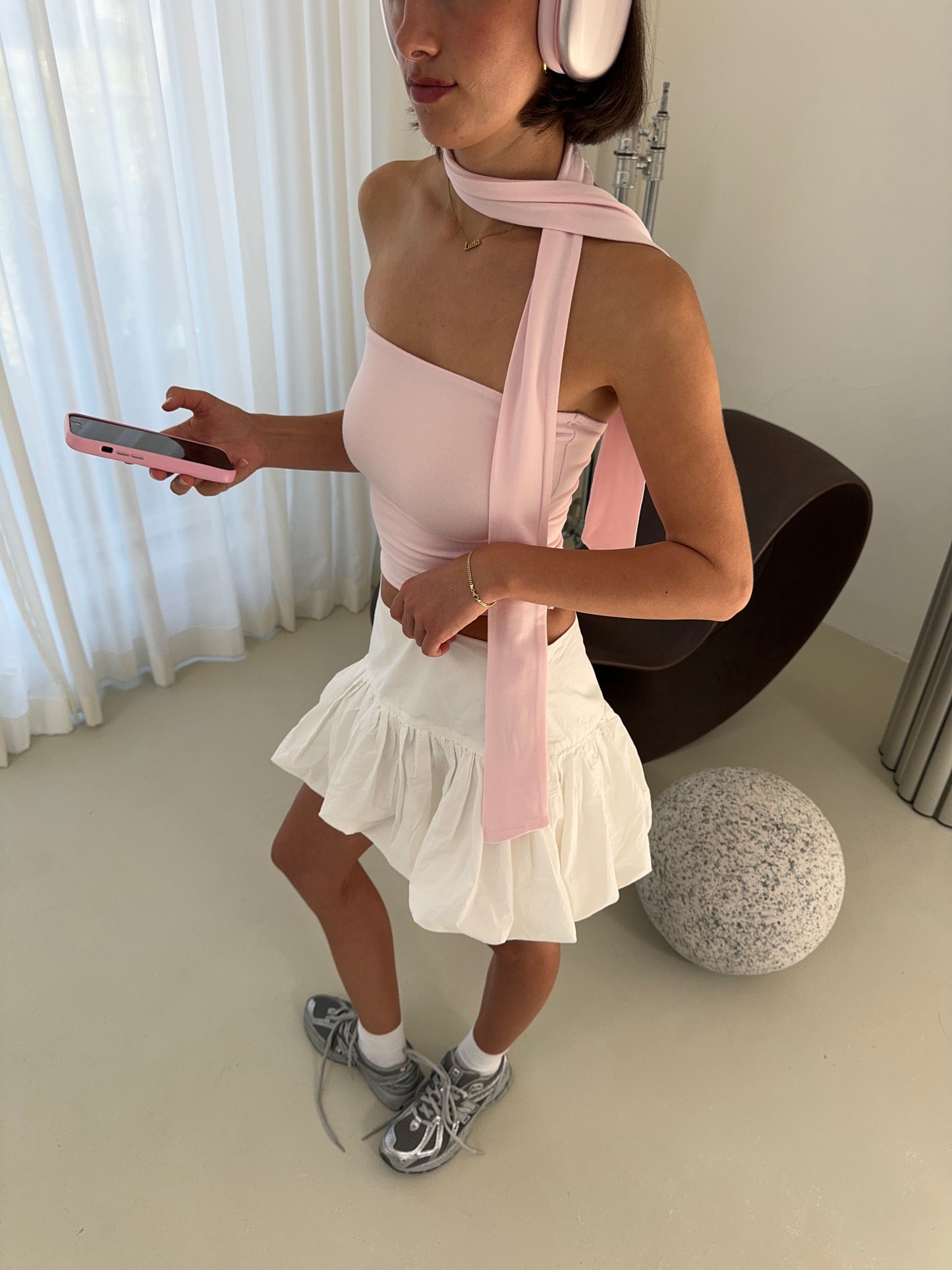 sleek scarf baby pink