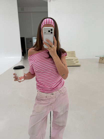 x lethilda hairband magenta stripes