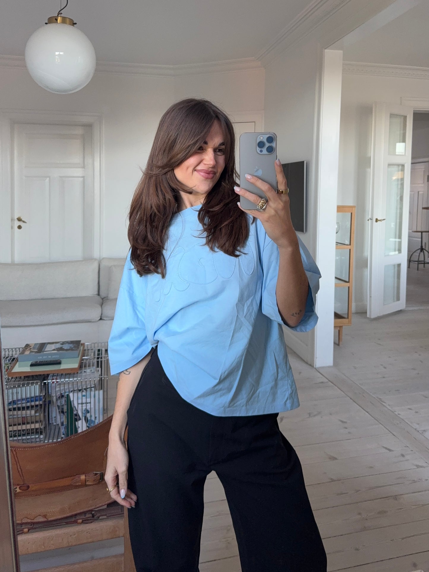 oversized tee arctic blue