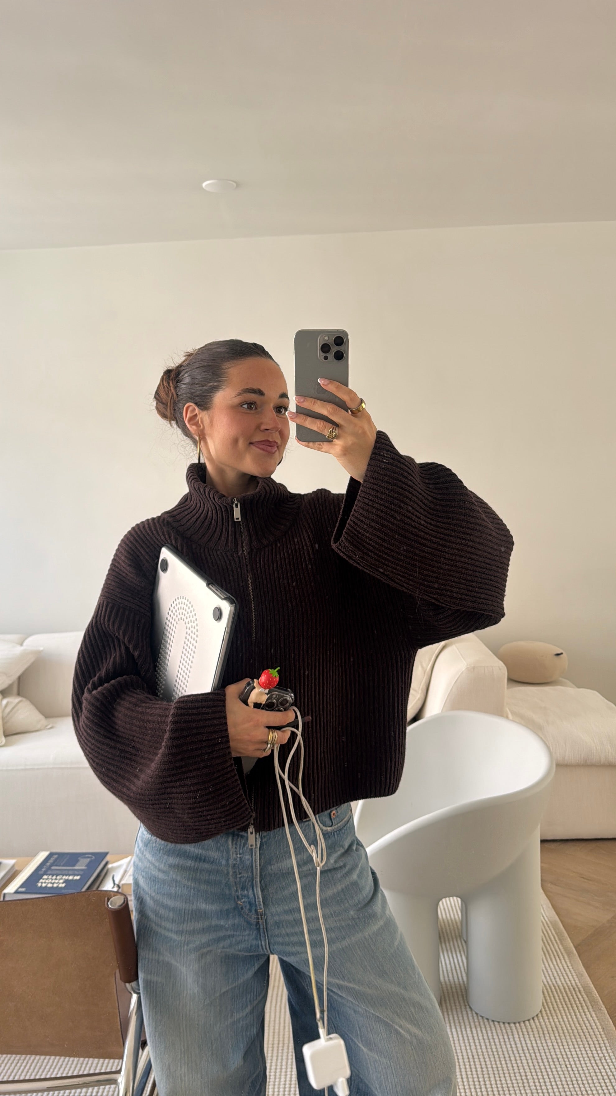 Knitwear Zipper Jacket | Cropped Wool-Cashmere | Nom Originals