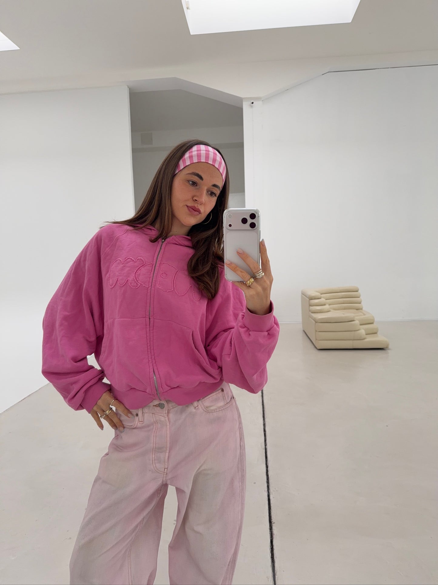 x lethilda hairband magenta stripes