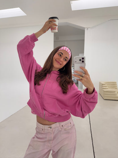 x lethilda hairband magenta stripes