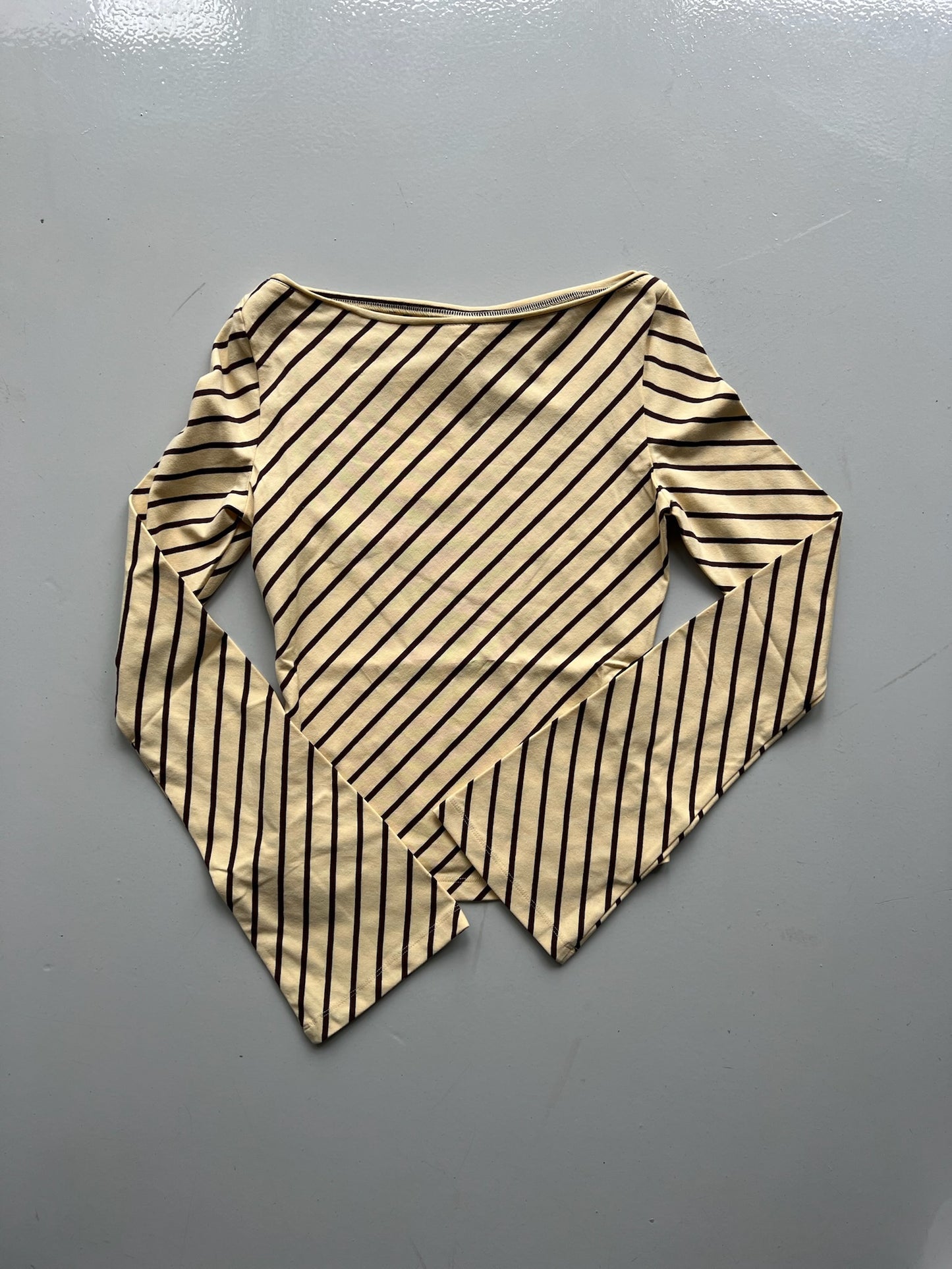 flared soft longsleeve chocolate vanilla stripes