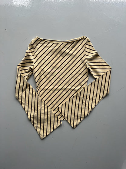 flared soft longsleeve chocolate vanilla stripes