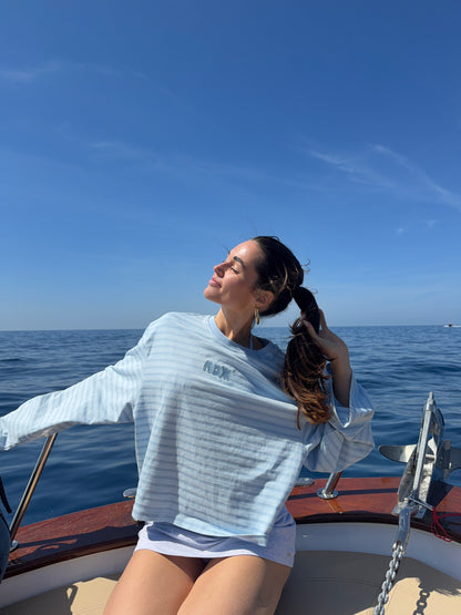 oversized longsleeve blue stripes