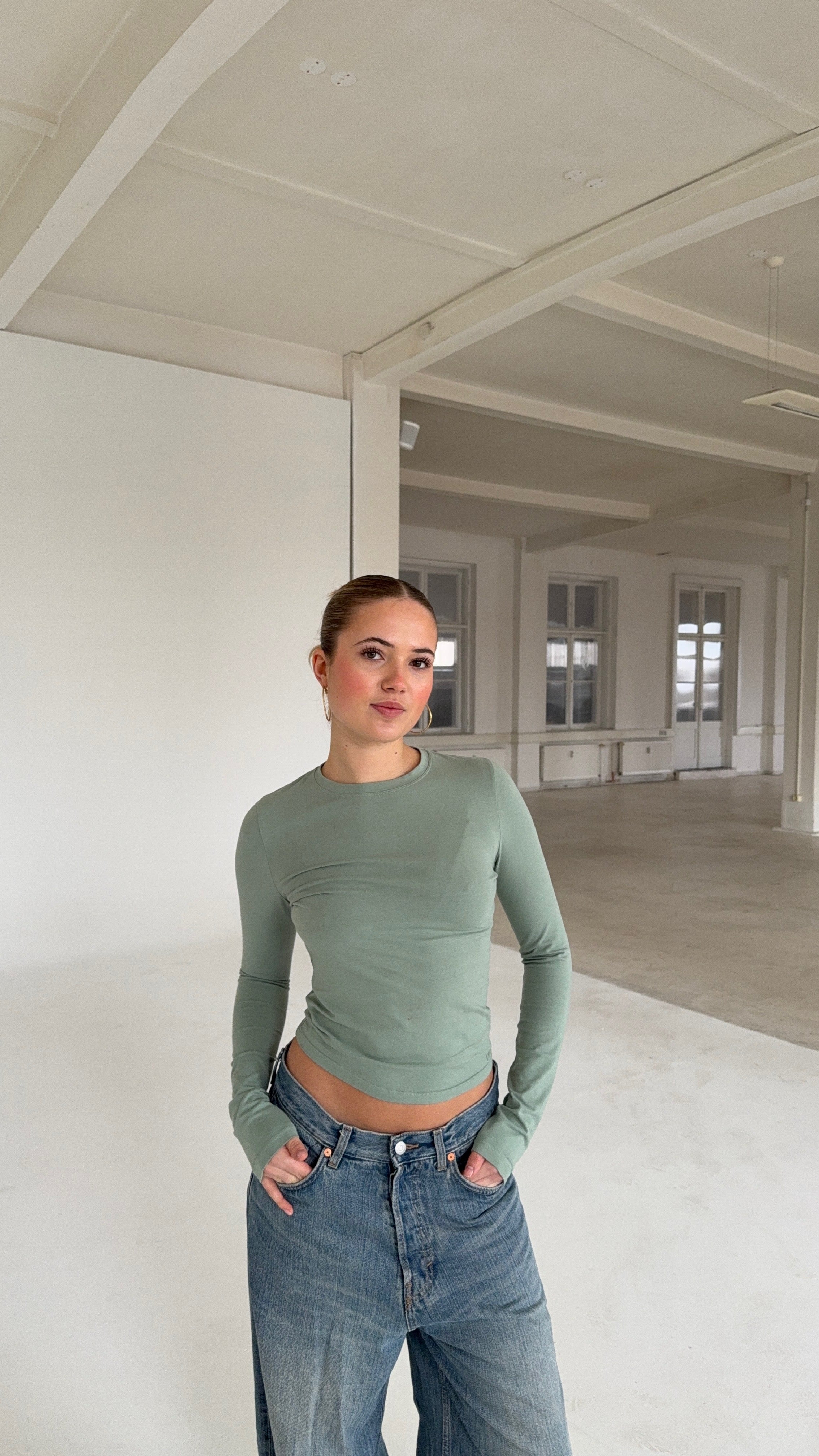 soft longsleeve long matcha – Nom Originals