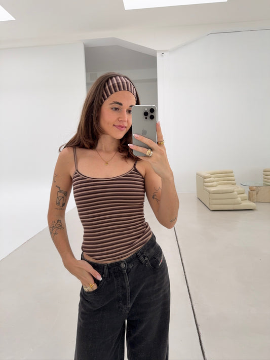 hairband brown stripes