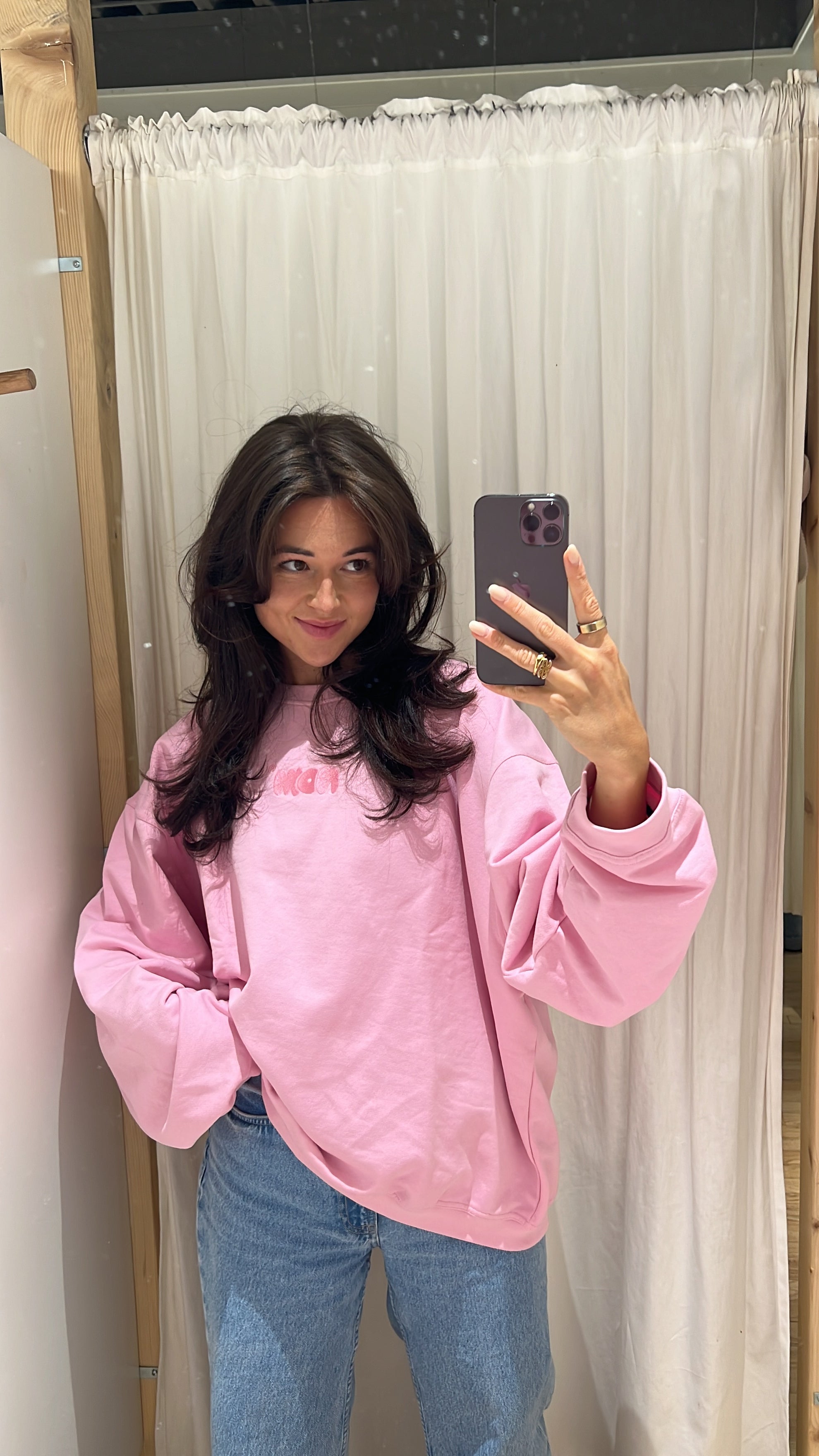 Luxurious Pink Organic Cotton Oversized Sweater – Nom Originals