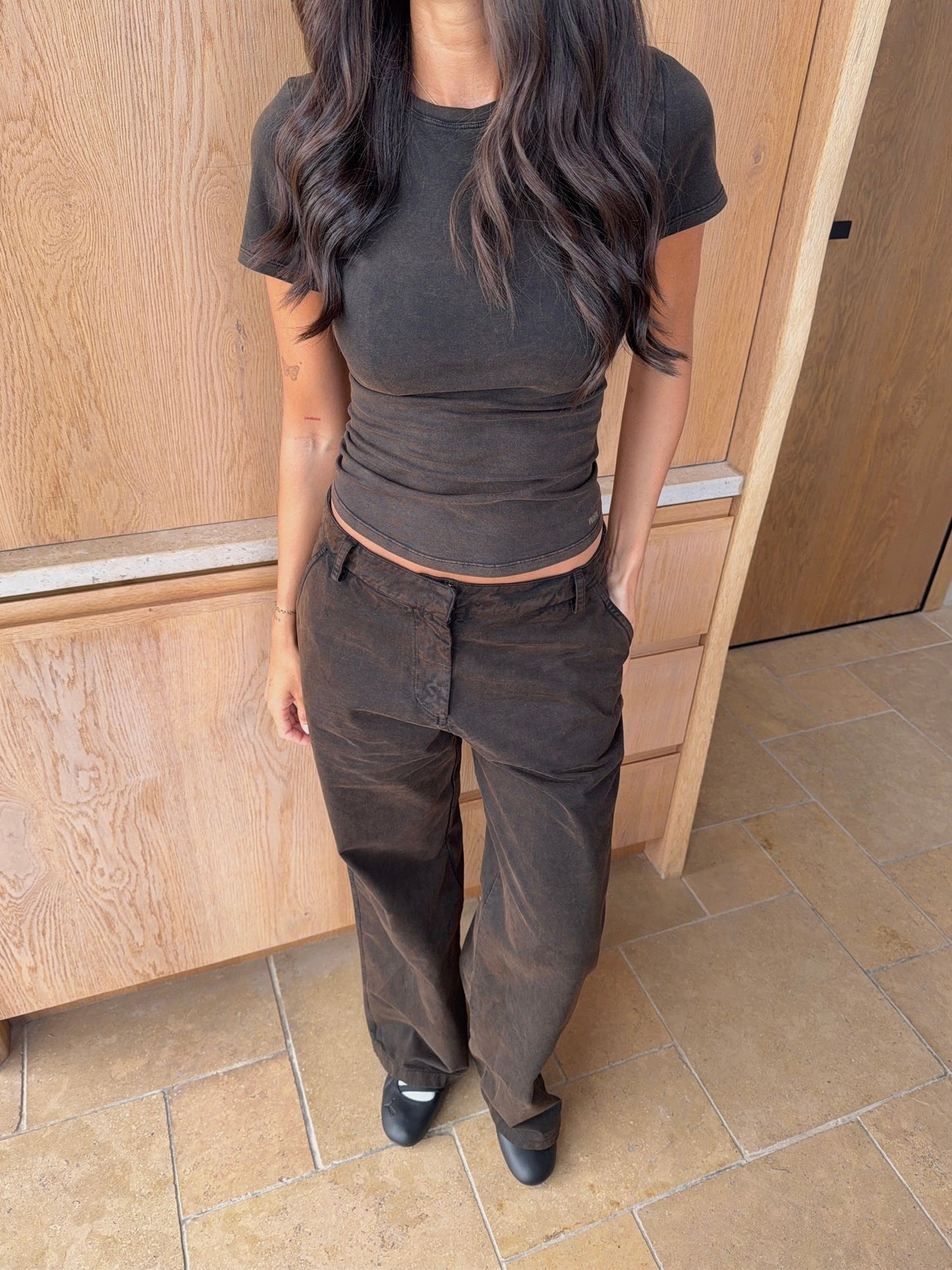cargo pants black with wash