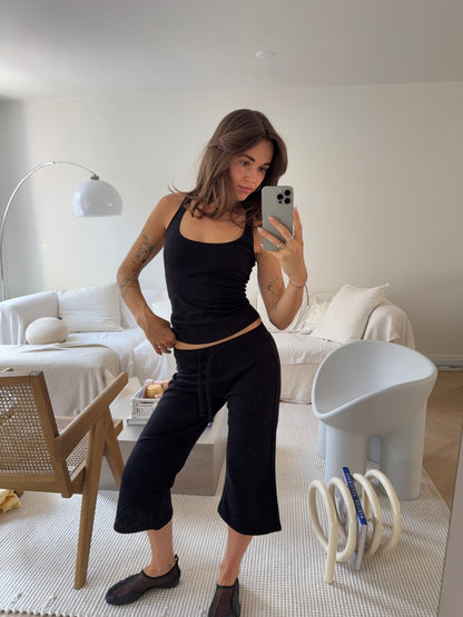 capri sweatpants black