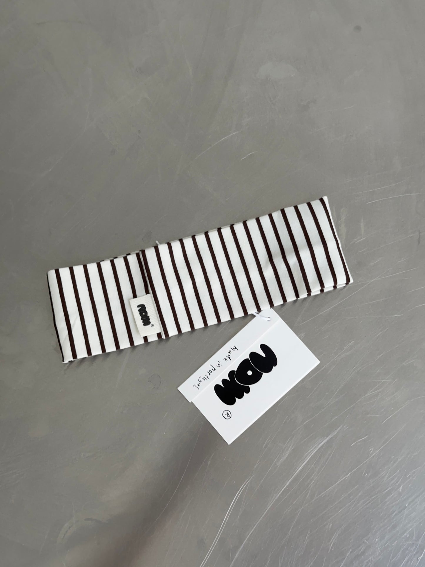 hairband chocolate cream stripes