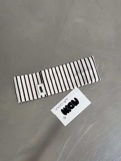 hairband chocolate cream stripes
