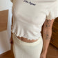 all day tee ruched creme