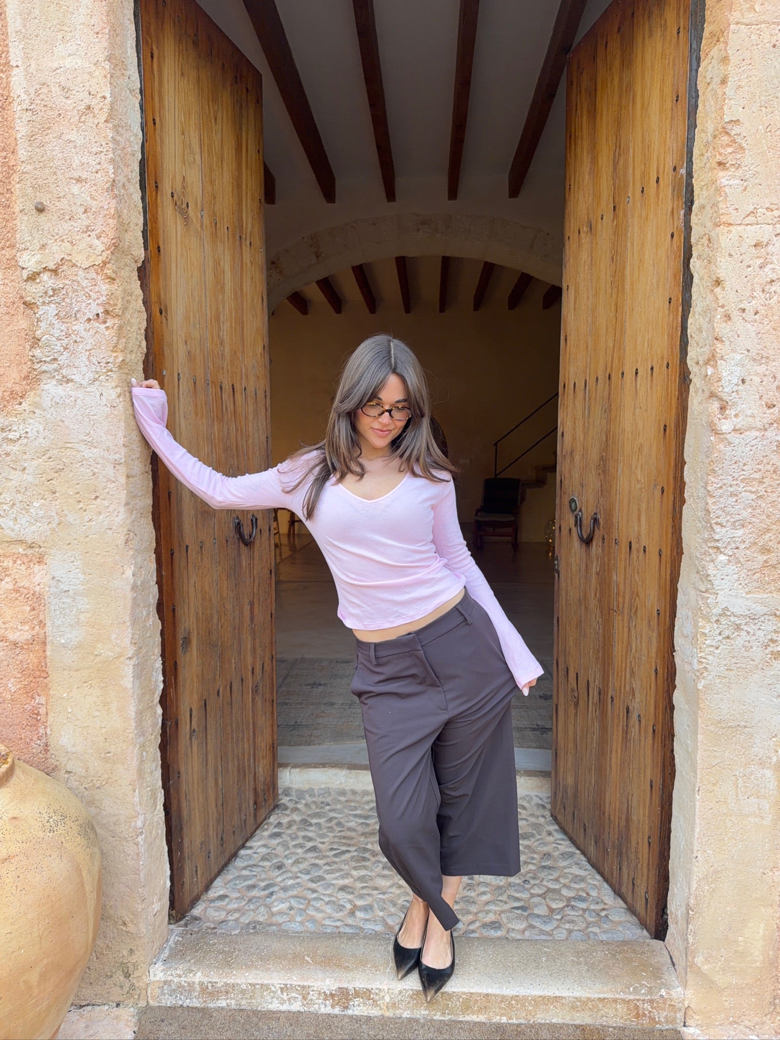 Capri Suit Pants Brown | Relaxed Tailoring | Nom Originals