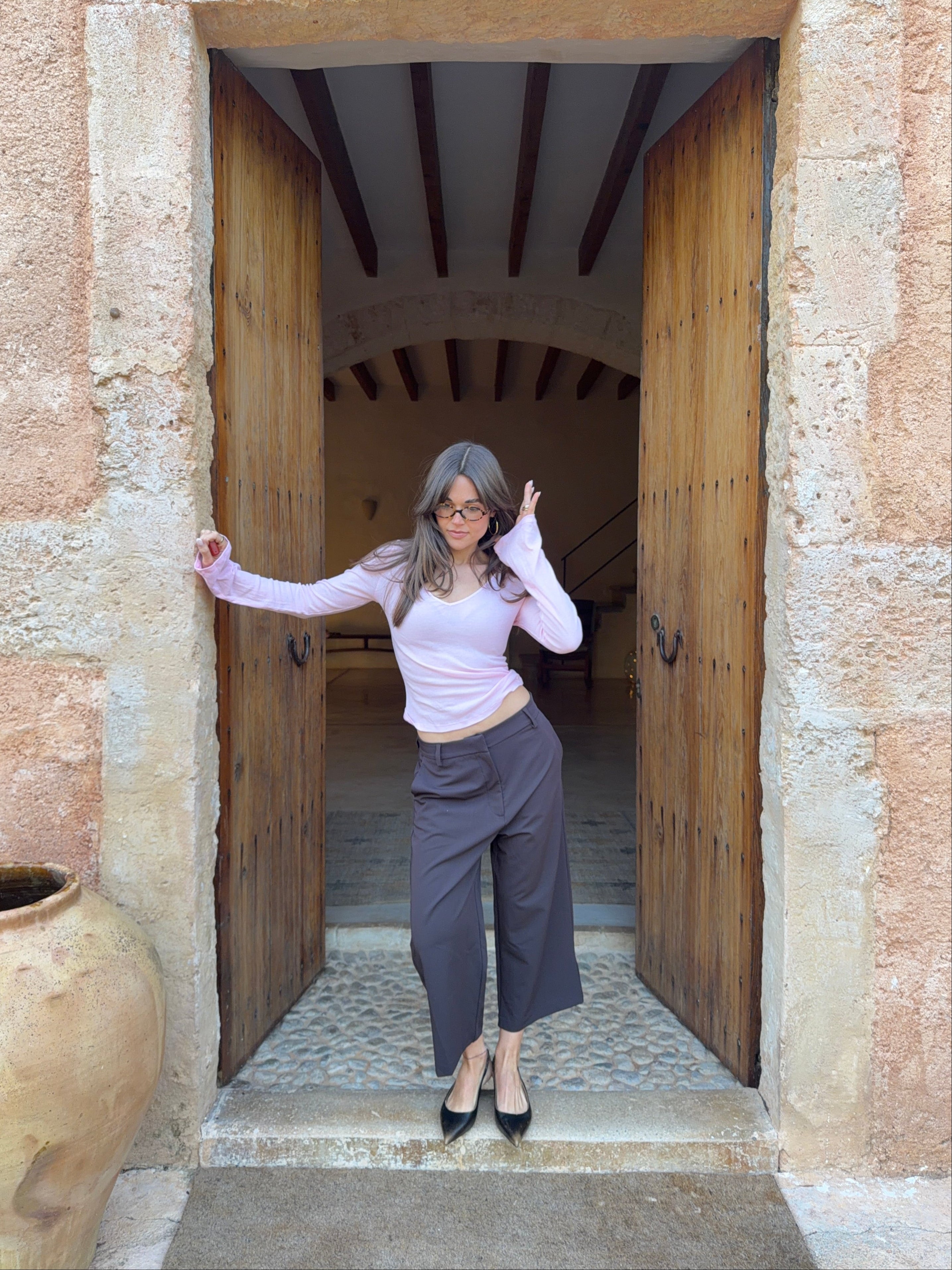 Capri Suit Pants Brown | Relaxed Tailoring | Nom Originals