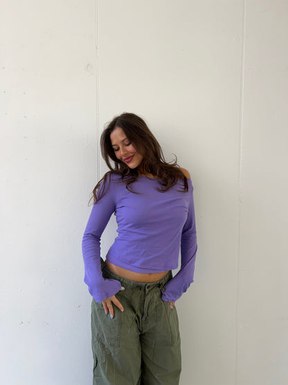 flared longsleeve lilac