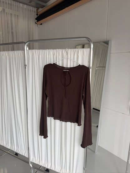 cut out longsleeve cocoa