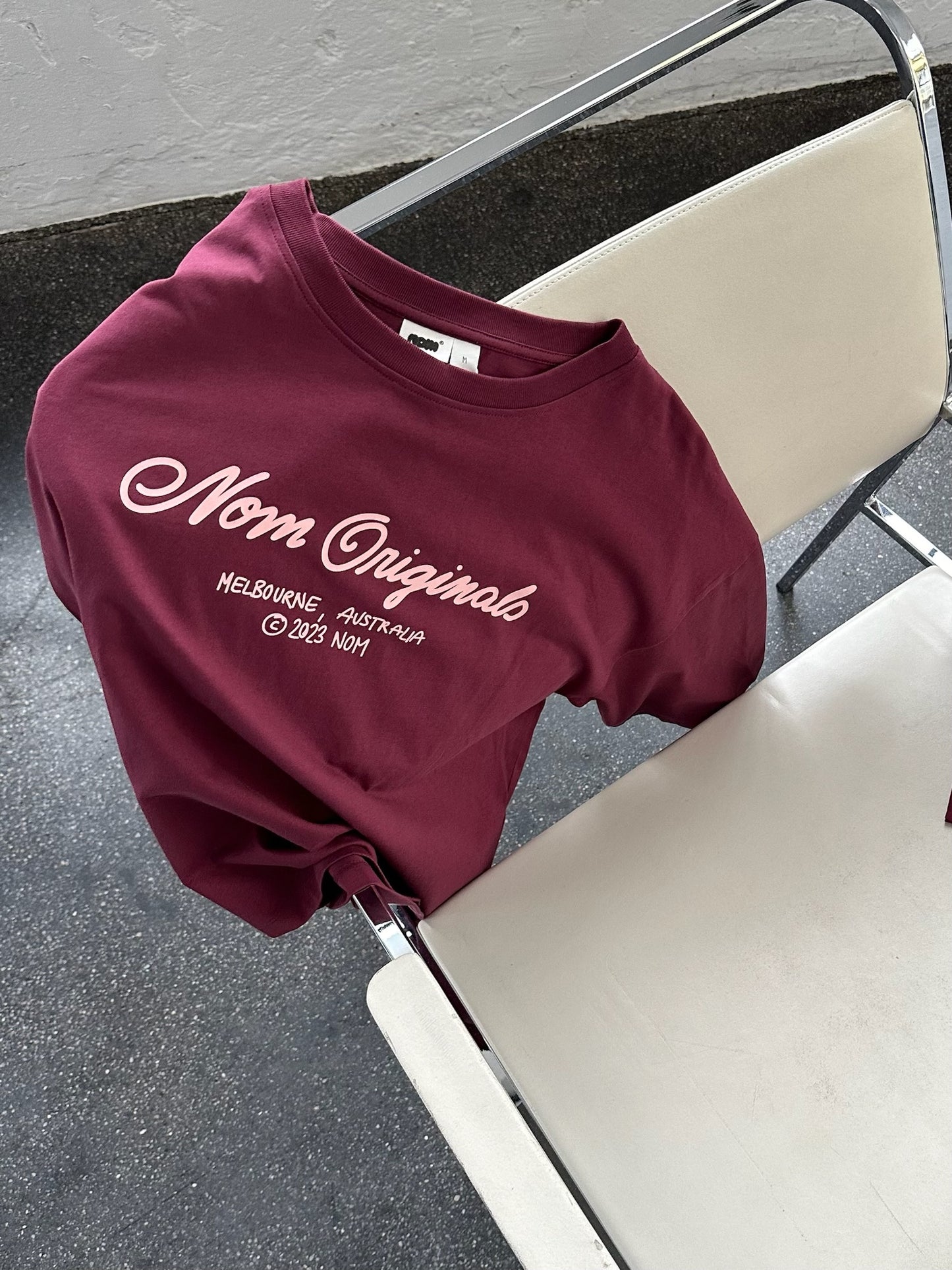 oversized tee burgundy