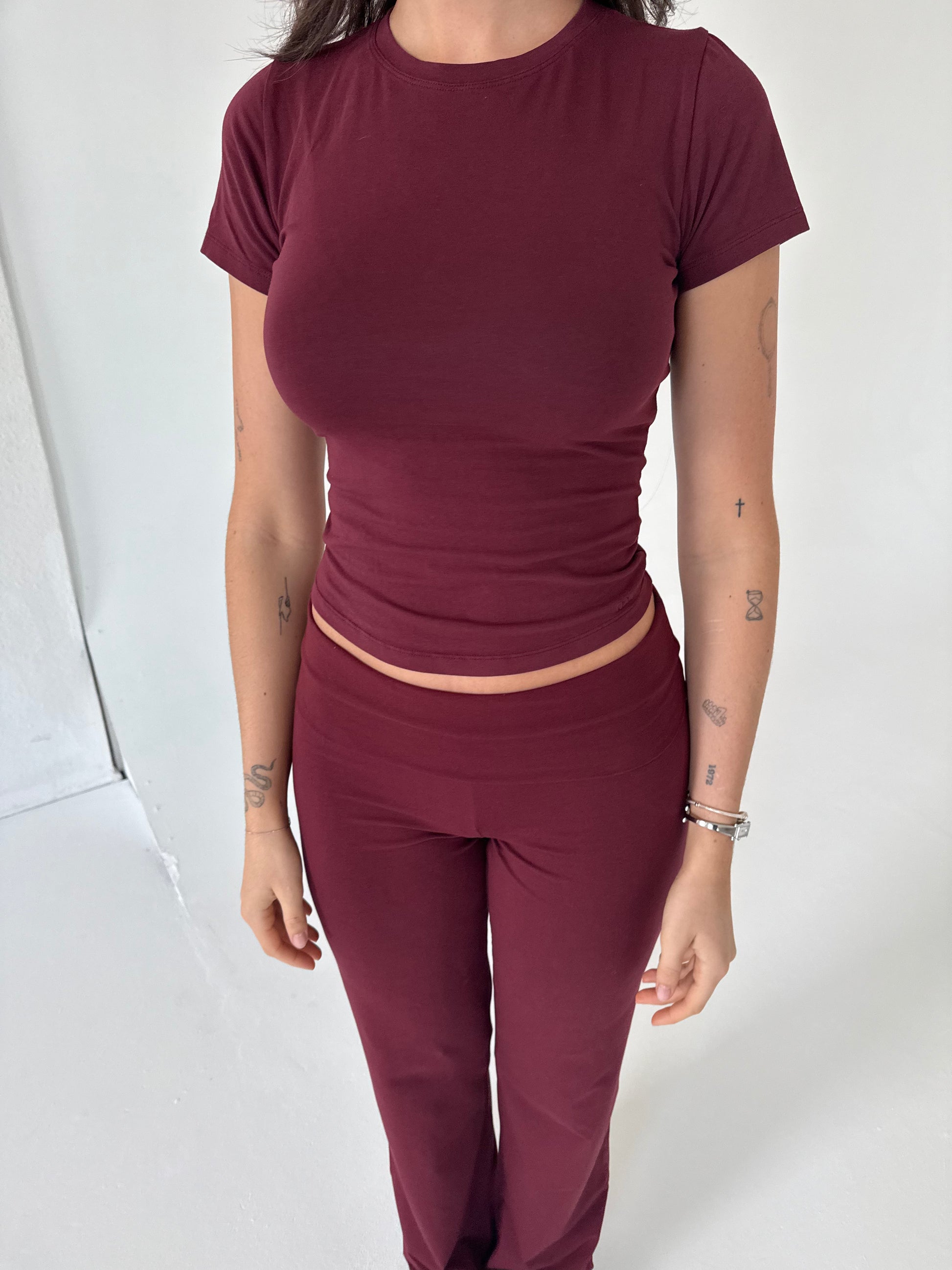 X Fabi Dark Red Organic Cotton Soft Pants – Nom Originals