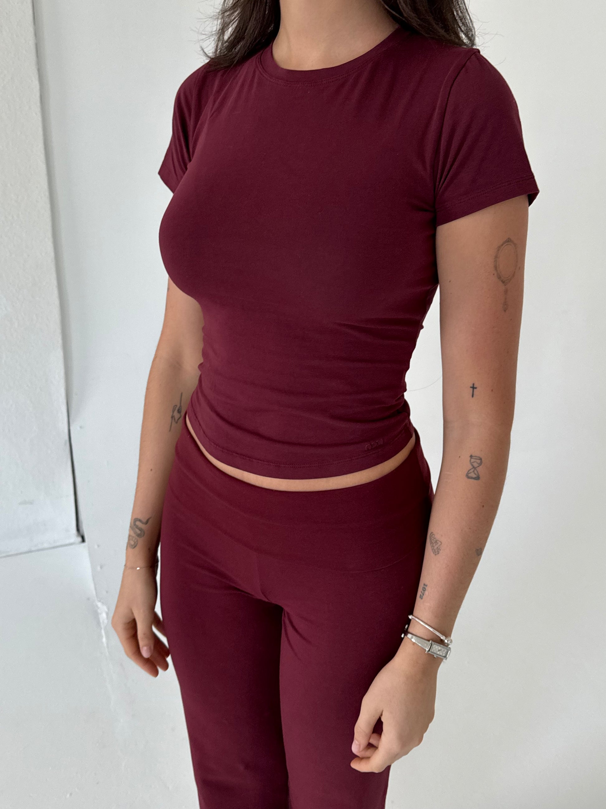 X Fabi Dark Red Organic Cotton Soft Pants – Nom Originals