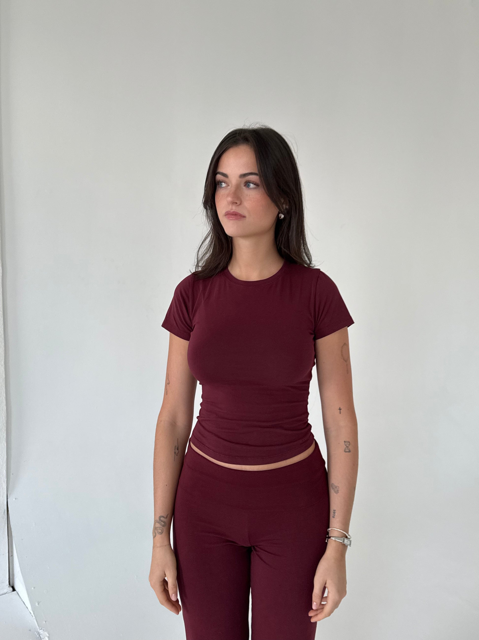 X Fabi Dark Red Organic Cotton Soft Pants – Nom Originals