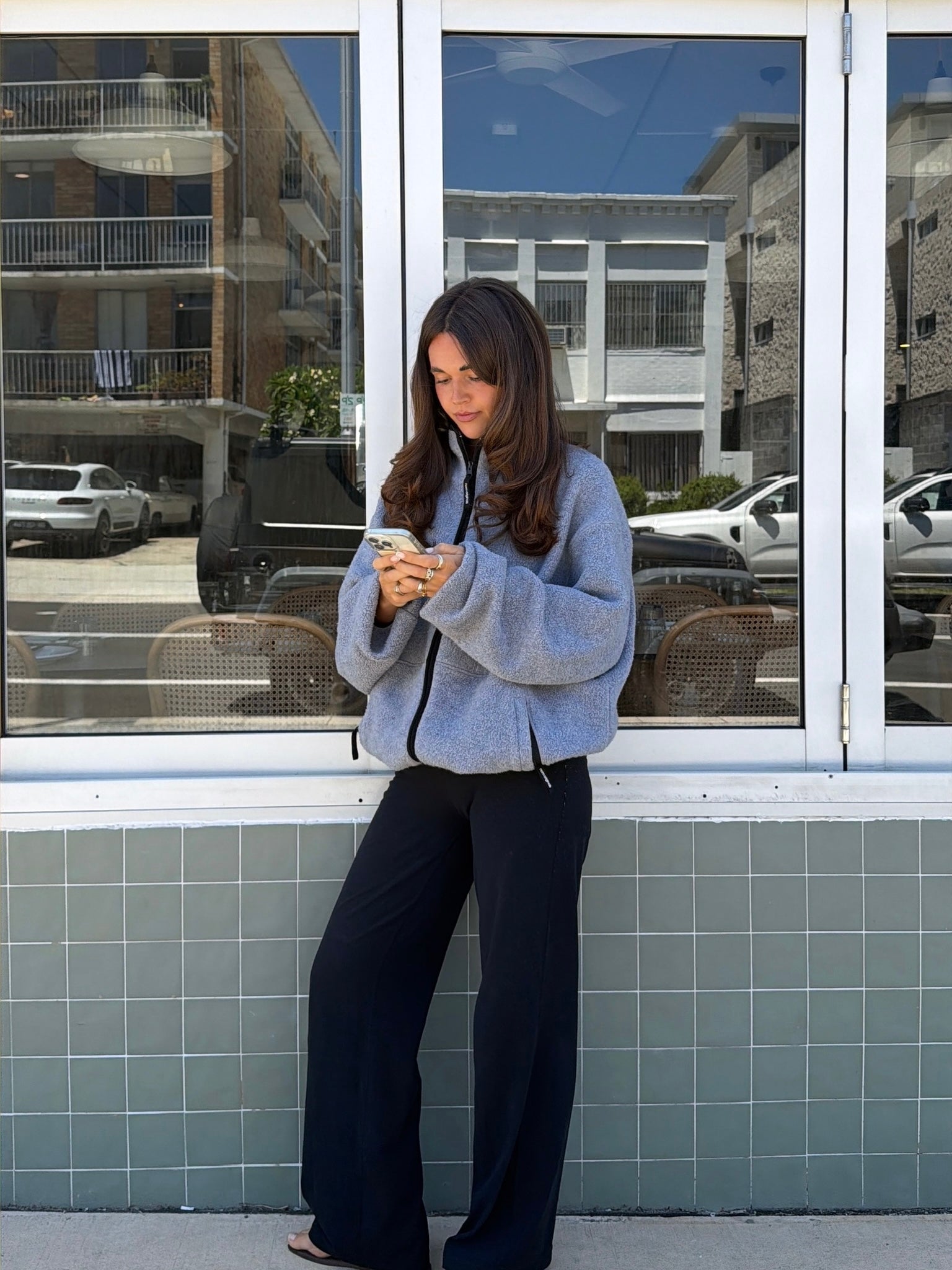 Fleece Jacket Grey Melange | Organic Cotton | Nom Originals
