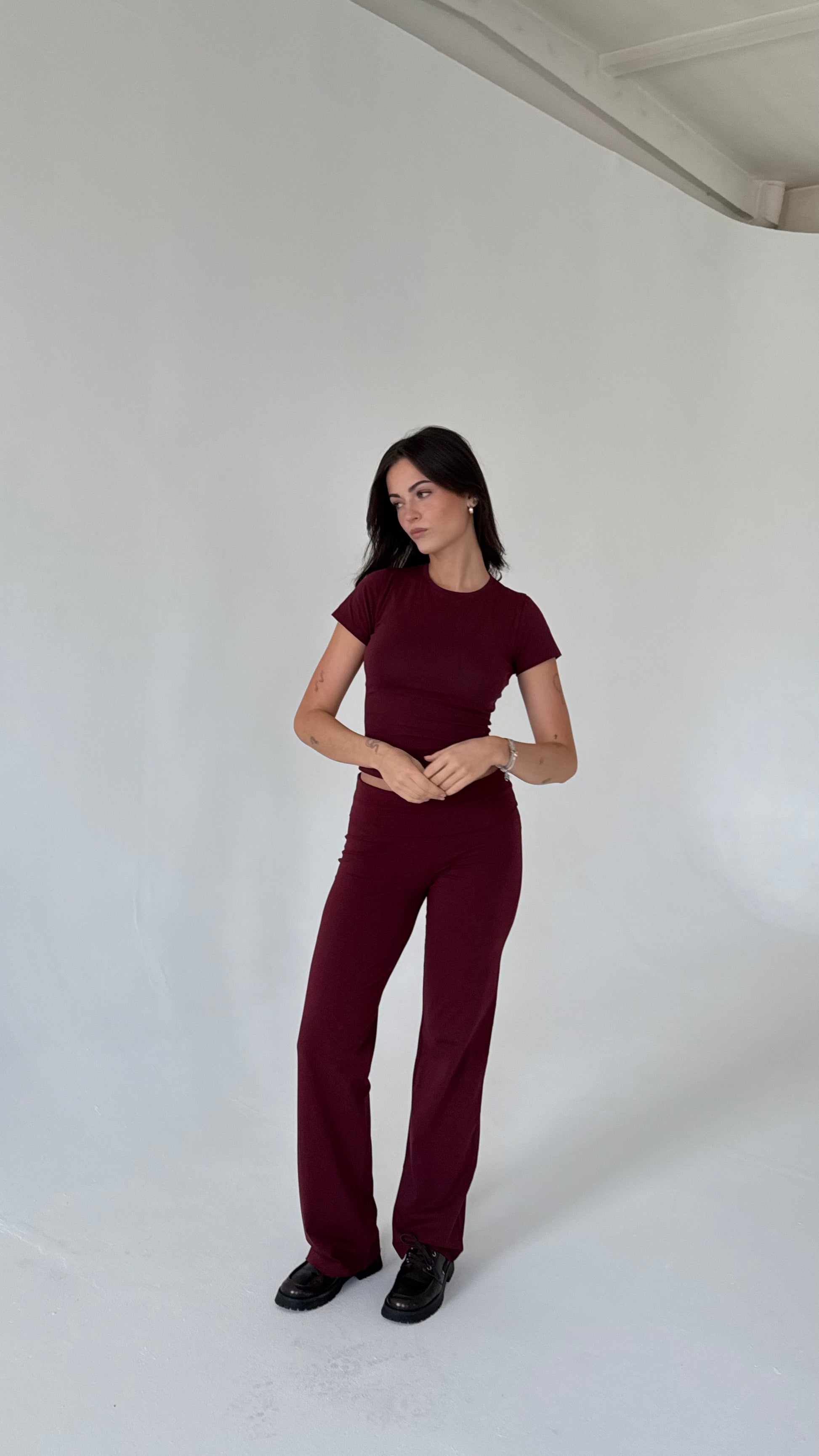 X Fabi Dark Red Organic Cotton Soft Pants – Nom Originals