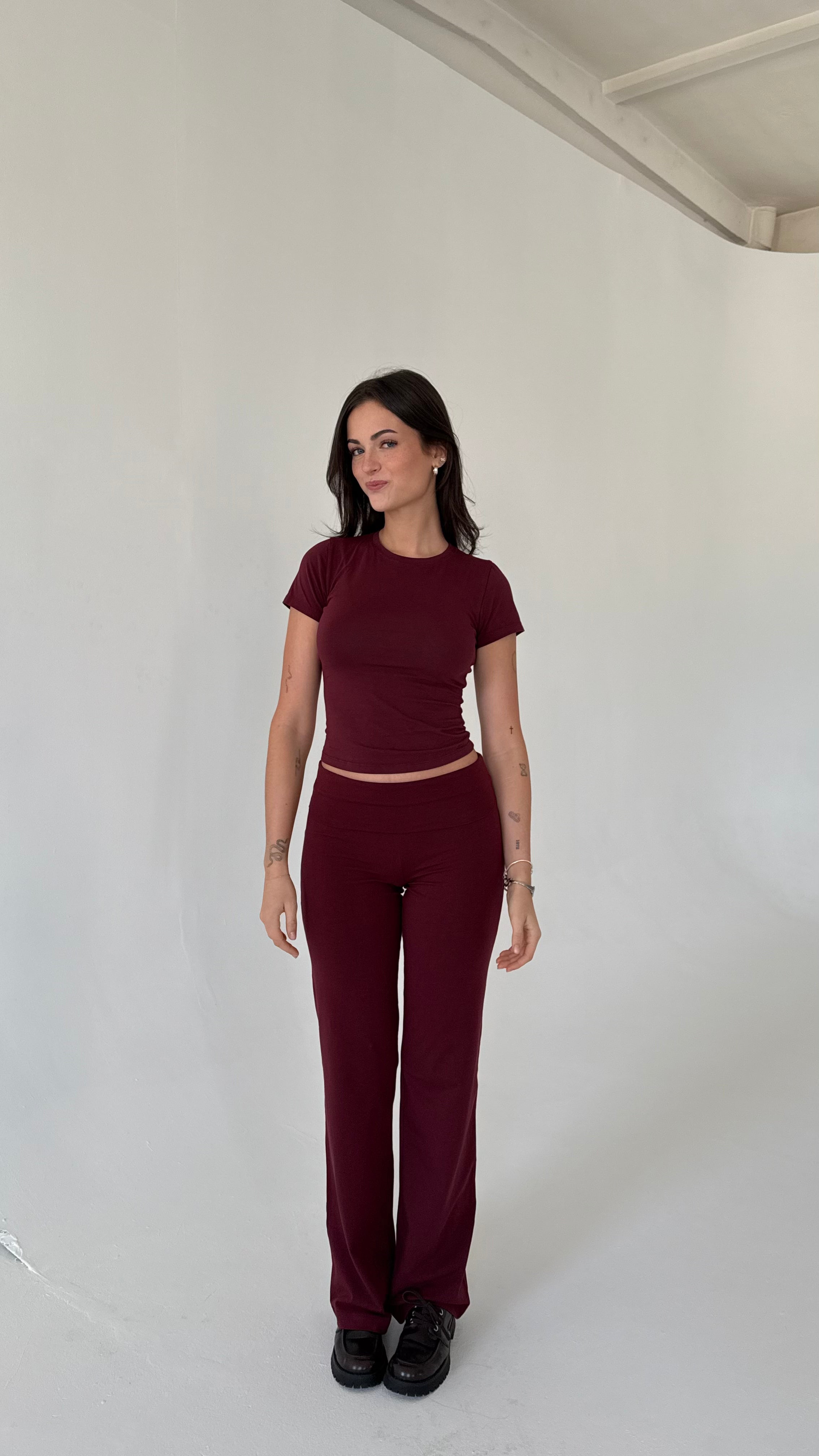 X Fabi Dark Red Organic Cotton Soft Pants – Nom Originals