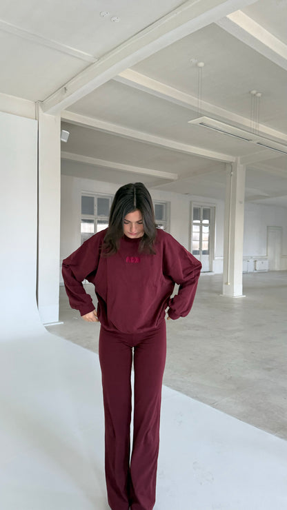 X Fabi Dark Red Organic Cotton Soft Pants – Nom Originals