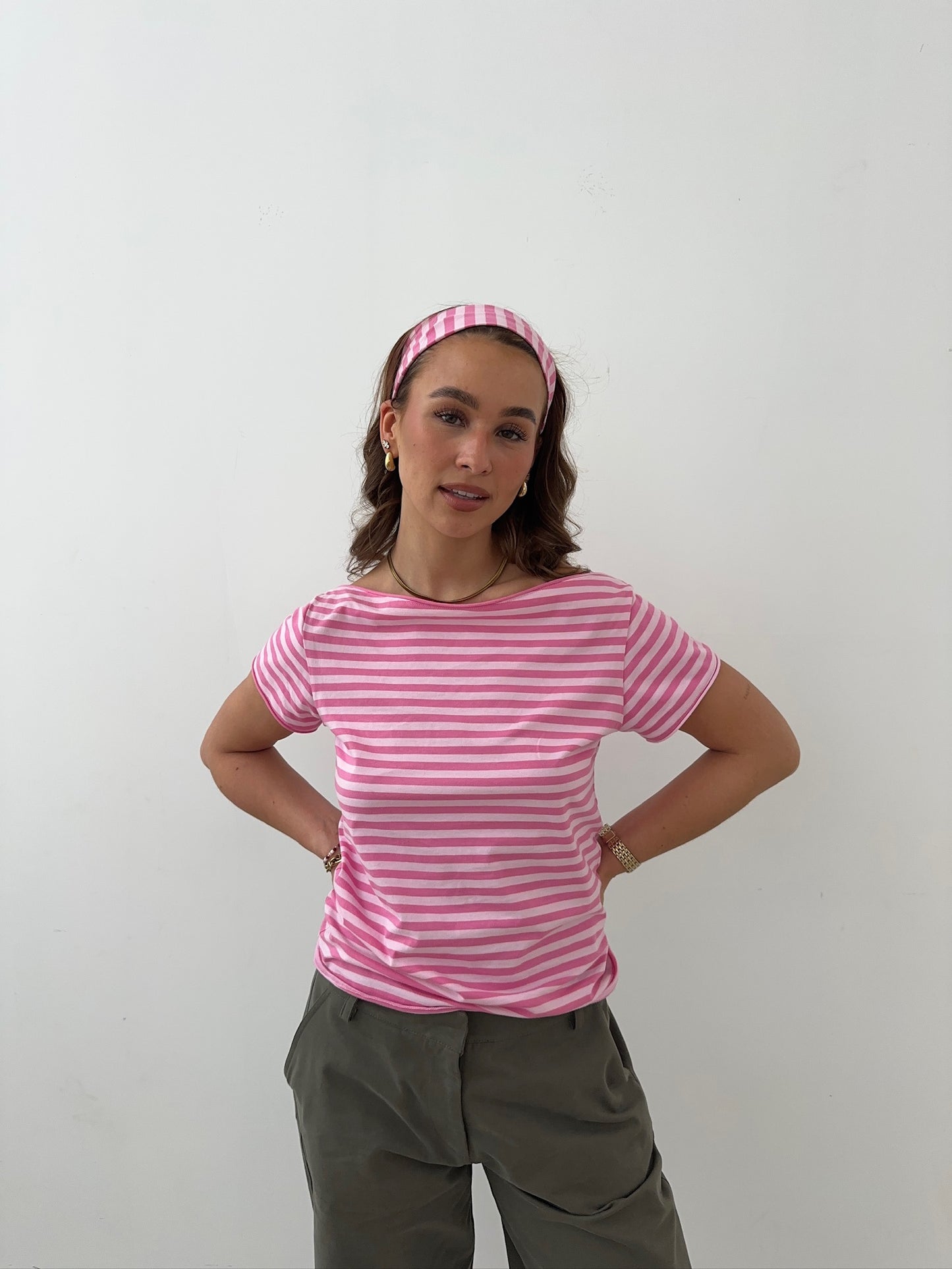 x lethilda hairband magenta stripes