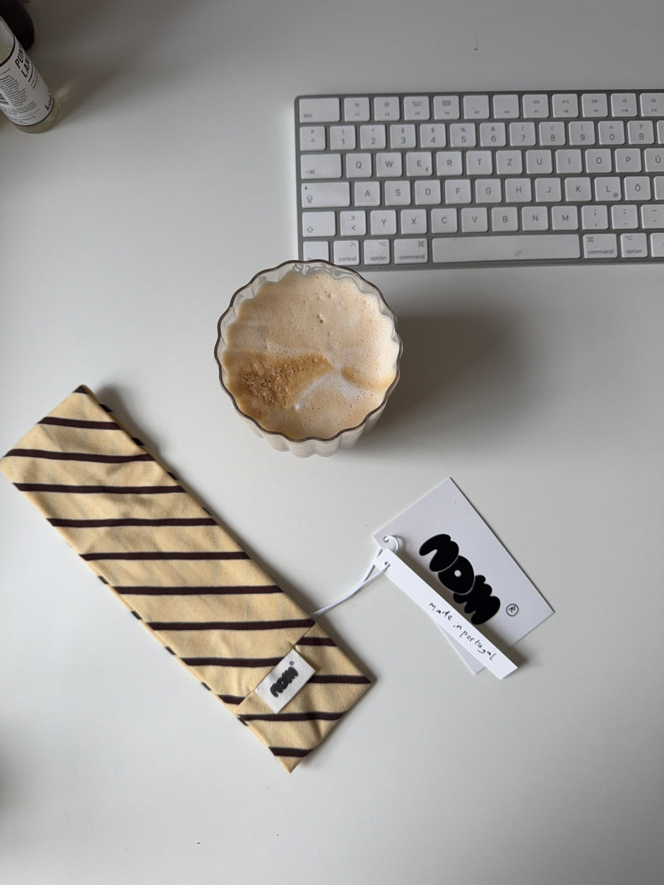hairband chocolate vanilla stripes