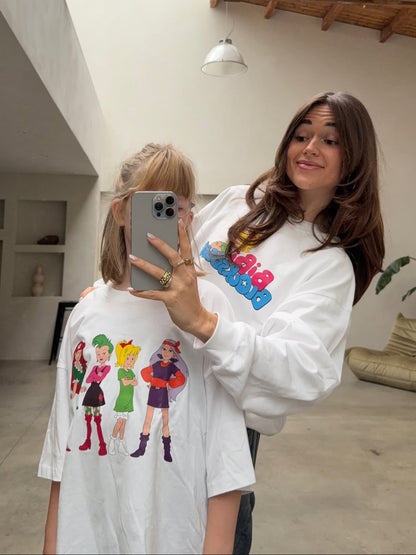 x bibi oversized tee white