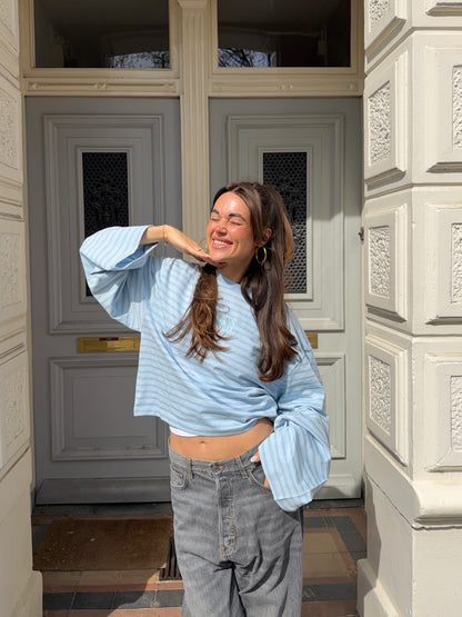 oversized longsleeve blue stripes